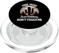 Abrazos Gratis Just Kidding Don't Touch Me Cactus Funny PopSockets PopGrip para MagSafe