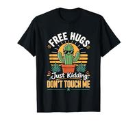 Abrazos Gratis Solo bromeando No me toques Cactus Camiseta gráfica económica