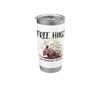 Abrazos gratis Solo bromeando No me toques Porcupine Lover Vaso térmico de acero inoxidable de doble pared