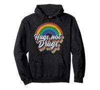 Abrazos, no drogas, sobriedad, sobriedad, sobriedad, sobrio, apoyo Sudadera con Capucha