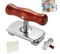 Abre Botes Tarros Antideslizantes con mango de madera,abrelatas ajustable para personas mayores, abrebotellas manual con revestimiento antideslizante, práctico abridor de tapas de rosca