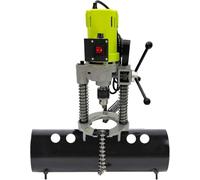 Abreagujeros Eléctrico Tipo Cadena 1800W, Máquina de Aberturas para Tubos 25-114mm, Velocidad Ajustable para Acero, Hierro, Aluminio y Cobre, Herramienta Profesional con Protector