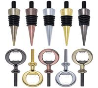 abrebotellas, 10 Uds. Abridor de Metal y tapón de vino Kit de inserciones de abridor plano de acero inoxidable herrajes for abridor de cerveza