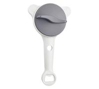 Abrebotellas - Abrelatas 4 en 1 | Abrelatas de acero inoxidable ajustable - Abrelatas especial para personas mayores sin fuerza, agarre seguro mediante corona dentada, adecuado para gastronomía y