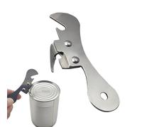 Abrebotellas - Abrelatas manual de acero inoxidable - Utensilio de cocina con mango cómodo para hombre y mujer mayor, gastronomía, viajes, camping