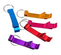 abrebotellas, Abridor de Metal de 8 colores, 100 Uds., llavero dividido, cadena a granel, barra de garra de bolsillo de aluminio, abridor de cerveza y refrescos