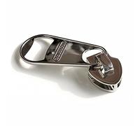 Abrebotellas con forma de cremallera, abridor de latas de cerveza de aleación de zinc único con imán para refrigerador, herramienta de barra brillante y novedosa para el hogar