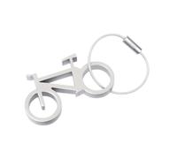 Abrebotellas con llavero bicicleta DRAHTESEL aluminio plateado - TROIKA original