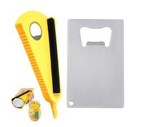 Abrebotellas de 2 piezas, abrebotellas giratorio, abrebotellas creativo, abrelatas con pestaña de tracción, abridor de tapas multifuncional, abridor de botellas innovador, abrelatas para manos