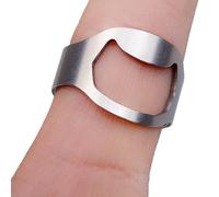 Abrebotellas de acero inoxidable, abridor de botellas de acero inoxidable, anillo de dedo | Joyería de moda de acero inoxidable, abridor de cerveza, accesorio de cocina, abrelatas de anillos para el