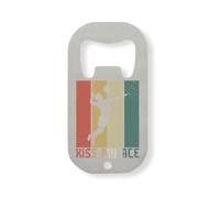Abrebotellas de acero inoxidable con diseño retro de Kiss My Ace Volleyball, color plateado