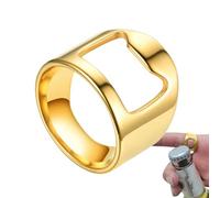 Abrebotellas de anillo, herramienta creativa para bar de cerveza, elegante anillo de camarero de acero de titanio, abridor de botellas de cerveza portátil creativo para camareros, U, Consulta la
