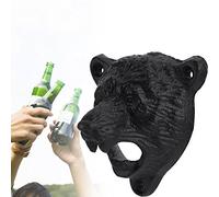 Abrebotellas de cerveza, arrabio en forma de oso de los abrebotellas montados en la pared