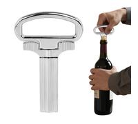 Abrebotellas de dos dientes para botellas de vino - Dispositivo de eliminación de corcho manual - Sacacorchos portátil para bar sommelier hogar al aire libre camping viaje regalo