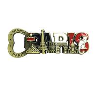 Abrebotellas de imán para nevera de París Francia colección de recuerdos turísticos, pegatinas magnéticas de París para nevera y cerveza