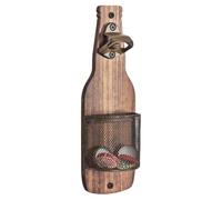 Abrebotellas de pared - Herramienta vintage para abrir botellas de cerveza y latas, accesorio de cocina que ahorra espacio con recogedor de tapones, idea de regalo para amantes de la cerveza y locales