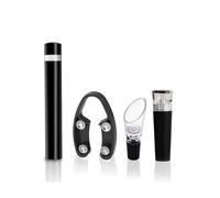 Abrebotellas de vino con bomba de presión de aire, removedor de corcho portátil de mano, apertura rápida 7S para el hogar, bares, viajes, picnic, fiesta, rojo (dorado, 1 juego)