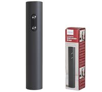 Abrebotellas eléctrico de vino | plástico negro 4,5 x 22,5 cm | abrebotellas funciona con pilas | Descorchar mediante botón | Sacacorchos para los amantes del vino