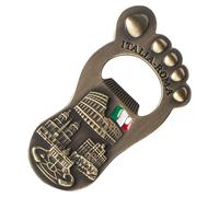 Abrebotellas magnético, imán de recuerdo en forma de pie de metal | abrebotellas de cerveza | Para todos, frigorífico de casa, interior exterior, regalo para el hogar y las