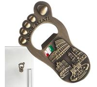 Abrebotellas magnético para refrigerador, decoración de imán portátil en forma de pie, abrebotellas manual, para mujeres hombres imán para regalo de inauguración de casa interior y exterior