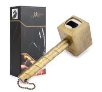 Abrebotellas para cerveza, abridor de pared resistente con cadena colgante, barra en forma de martillo y accesorio de cocina, regalos únicos para hombres, papá, marido (dorado)