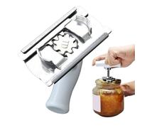 Abrebotellas para personas mayores - Abrelatas manual de acero inoxidable resistente | Para ser fácilmente giratorio, borde liso, tapa y herramienta de elevación de corona | Dispositivo