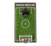 Abrebotellas,Utensilio de cocina en forma de campo de fútbol,Destapador de botellas con recogedor de chapas - para Hombres Aficionados al Fútbol, Bebidas, Agua, Cocina, Bar, Restaurante