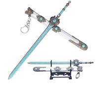 Abrecartas Chino Antiguo Estilo Espada con Soporte Exhibición Cortador de Sobres Decoración Retro para Escritorio y Regalo para Entusiastas de la Cultura Asiática y Coleccionistas