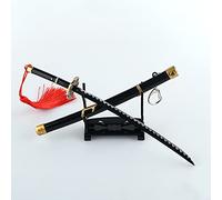 Abrecartas de espada en miniatura con funda y soporte, llavero Katana de aleación de zinc, regalo de anime para fans y coleccionistas