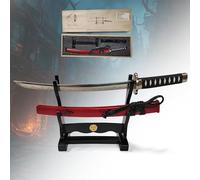 Abrecartas Devil May Cry Yamato de Vergil | Katana en miniatura de 22 cm como decoración de escritorio | Set de colección oficial de DMC con soporte para espada y vaina