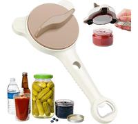 Abrelatas 4 en 1 Manual Multifuncional Abridor de Tarros, Latas, Botellas Ajustable que Ahorra Mano de Obra para Ancianos y Manos Débiles y Sufridores de Artritis