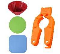 Abrelatas Antideslizante De 3 Piezas Y 1 Abrebotellas Tres En Uno, Abrelatas De Goma, Reutilizable, Adecuado Para Personas Con Manos Débiles Y Apertura Diaria De La Tapa De La Botella.
