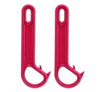 Abrelatas con anillo, abrelatas manual fácil de abrir para personas mayores con manos débiles, material ABS, 15x5,4 cm, paquete de 2 (Púrpura)