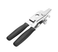 Abrelatas de acero al carbono manual resistente con mango TPE para cocina, hogar, chefs y aventuras al aire libre, tamaño 17,5 x 5 cm