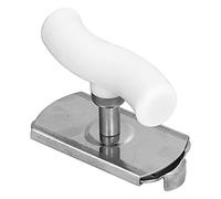 Abrelatas de acero inoxidable, abridor de botellas, abridor de tarros, herramienta de cocina portátil manual con mango ergonómico, diseño duradero a prueba de herrumbre para uso (Blanca)