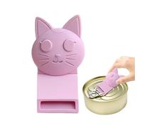 Abrelatas de comida para gatos | Herramienta 3D impresa forma gato con tapa abierta - Abrelatas portátil - casa cocina restaurante camping picnic comida animal refresco cerveza