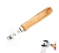 Abrelatas de mano con mango de madera - Abrelatas manual retro para de botellas, abrebotellas clásico, utensilio de cocina ergonómico de metal | Abridor universal portátil para gastronomía