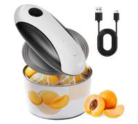 Abrelatas eléctrico Abrelatas recargable por USB, funciona con batería, funcionamiento automático con un solo botón, soporte magnético para la tapa y corte suave, apto para alimentos
