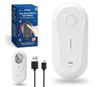 Abrelatas eléctrico automático, abrelatas recargables para personas mayores y artritis, abrelatas automático de un solo toque, manos libres, borde liso, compacto, inalámbrico, utensilios de cocina