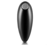 Abrelatas eléctrico, borde liso automático para manos con artritis, herramienta de cocina portátil de un solo toque para ancianos, seguro sin removedor de tapa para el hogar, color negro