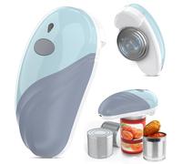 Abrelatas eléctrico, recargable y cable USB, abrelatas automático con operación de un solo toque, seguro para todos los tamaños de latas, abrelatas de cocina para personas mayores, artritis y mamá