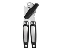 Abrelatas manual de acero inoxidable con mangos ergonómicos antideslizantes y filo de corte suave, perfecto para el hogar, la cocina, el restaurante y el uso diario en la preparación de alimentos