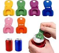 Abrelatas manual fácil de usar, 6 unidades, barrera de seguridad para latas de bebidas, protector hermético para cerveza y refrescos, protege de la suciedad y las abejas en barbacoas (6 pcs)