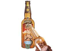 Abrelatas montado en la pared | Abridor de botellas de cerveza con recogedor, perfecto para novio, abuelo, marido, tío, decoración de bar