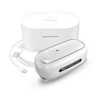 Abrelatas recargable Orbit One de Kitchen Mama: Funcionamiento manos libres, carga tipo C, apagado automático, borde liso, cuchilla de calidad profesional para latas grandes (blanco)