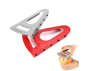 Abrelatas Universal Portátil Acero Inoxidable Versátil Con Borde De Goma, Abrebotellas Adecuado Para Todo Tipo De Botellas Y Latas (2 Piezas)