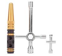 Abreluces profesional para carcasas de coches RC, juego de mandriles con llave en cruz para modelos RC, accesorios metálicos para RC con manguitos pequeños y grandes para un