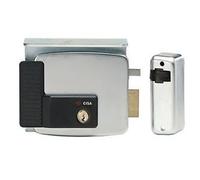 Cisa Cerradura eléctrica para aplicar 111721502 – 12 V, galvanizada, entrada 50, mano izquierda