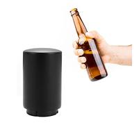 Abridor automático de botellas de cerveza, herramienta de apertura de tapa de tapa de botella de acero inoxidable magnético para cocina, hogar, bar, restaurante, utensilios para (Ti Black Color)
