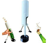 Abridor automático de botellas de cerveza, lanzador de tapas a presión, abridor de cerveza y refrescos manos libres con acción de lanzamiento estilo mortero, accesorio de barra divertido y regalo